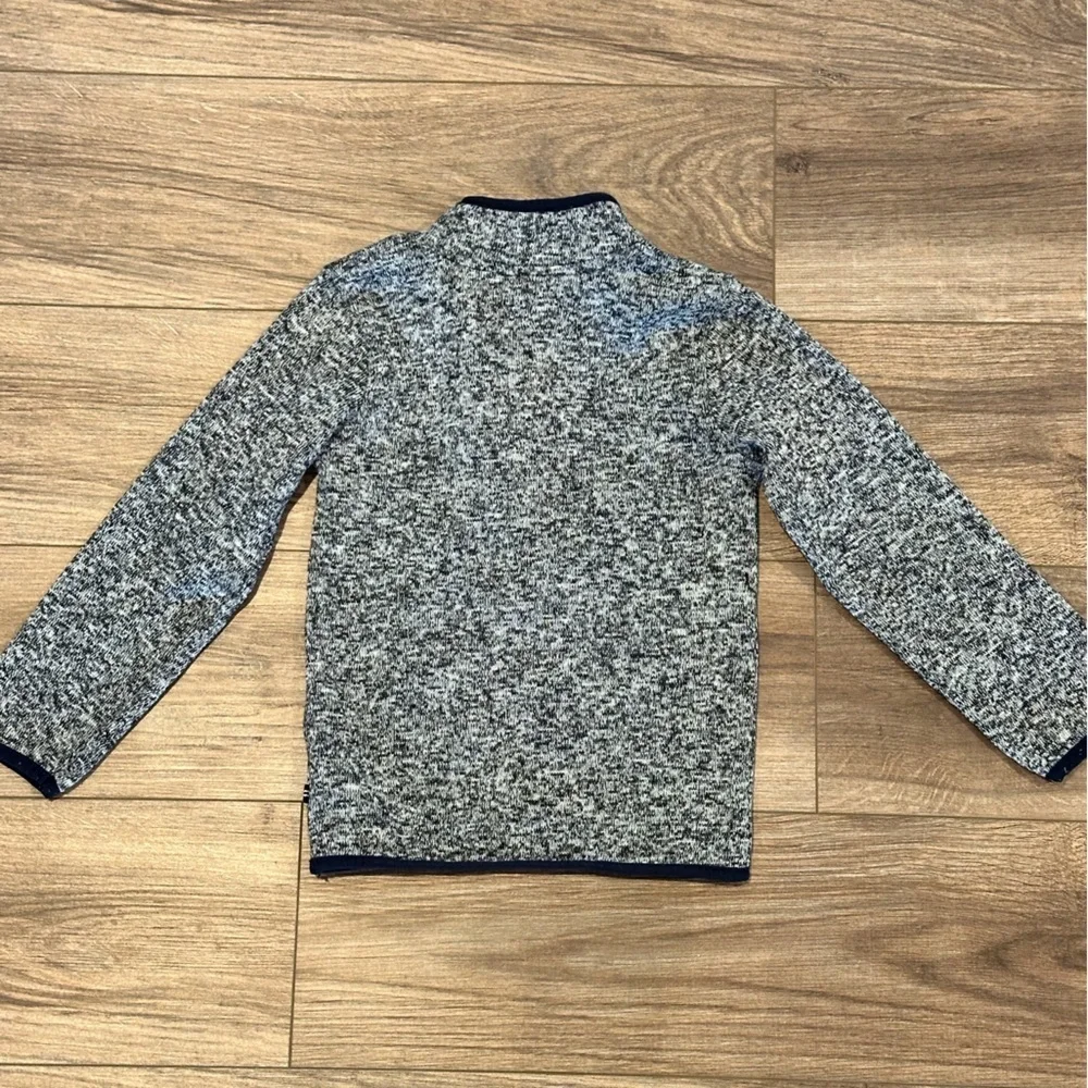 Nautica Boys Size 6 Blue and Gray Half Zip Pullover Sweater